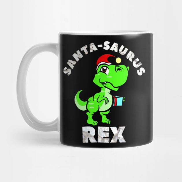 Christmas Kids Gift Santa Dinosaur Santa-Saurus Rex by Midlife50